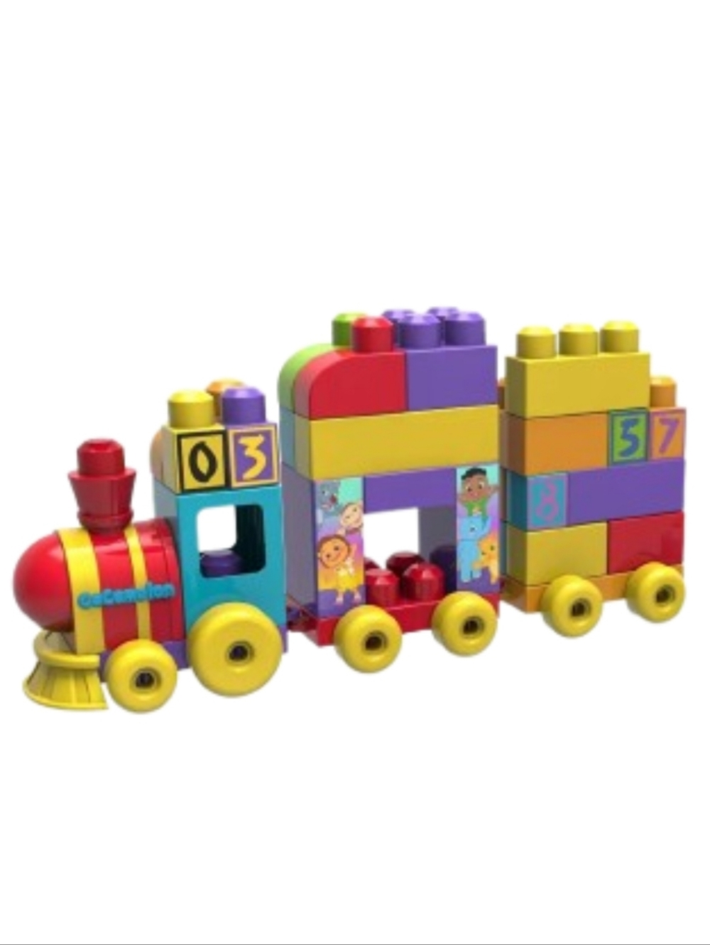 Cocomelon Large Building Block Stacking Train Playset